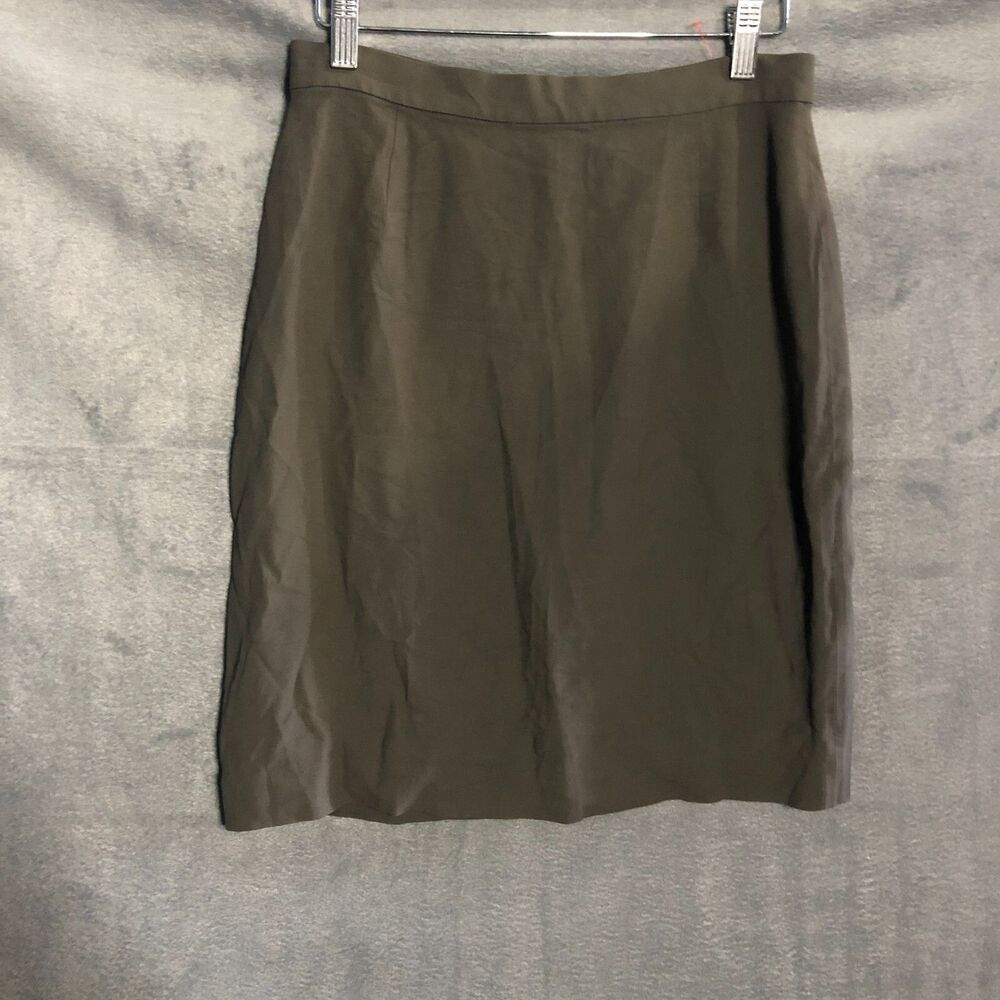 vtg DKNY skirt large xl 12 brown Hong kong dressy acetate classy vintage A20